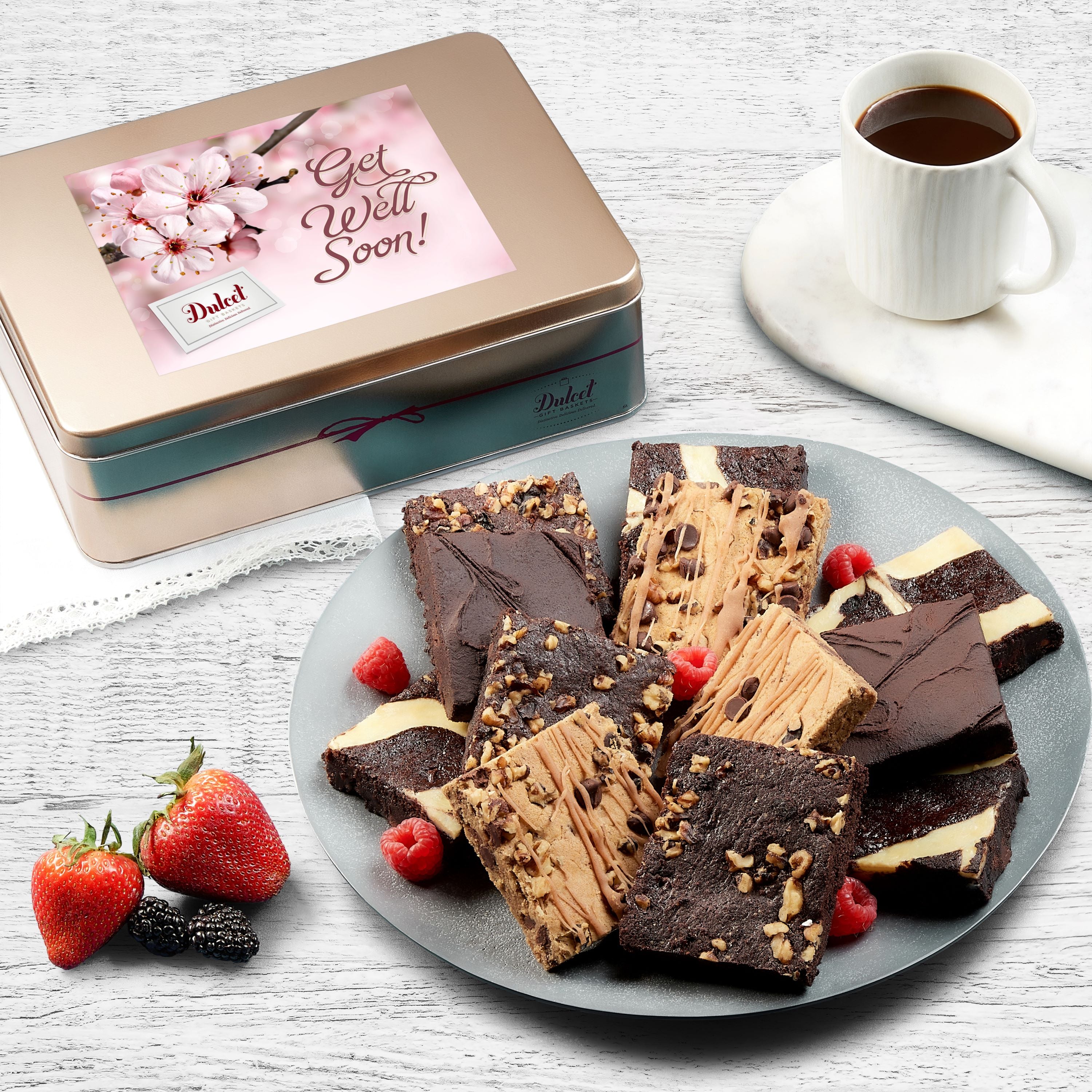 Dulcet Chocolate Brownie Tin - Dulcet Gift Baskets